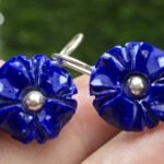 Natural Lapis Lazuli Ear Studs | 925 Sterling Silver Earrings | Blue Gemstone Jewelry